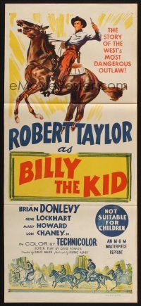 8c337 BILLY THE KID Aust daybill R50s Robert Taylor as the most notorious outlaw in the West!