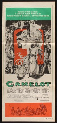 8c368 CAMELOT Aust daybill R70s Richard Harris as King Arthur, Vanessa Redgrave as Guenevere!