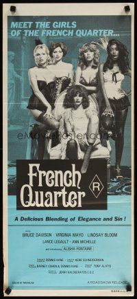8c486 FRENCH QUARTER Aust daybill '77 sexy Alisha Fontaine & New Orleans strippers!