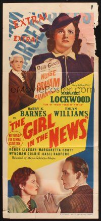 8c508 GIRL IN THE NEWS Aust daybill '40 directed by Carol Reed, Margaret Lockwood is acquitted!