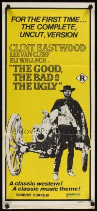 8c518 GOOD, THE BAD & THE UGLY Aust daybill R70s Clint Eastwood by cannon, Sergio Leone!