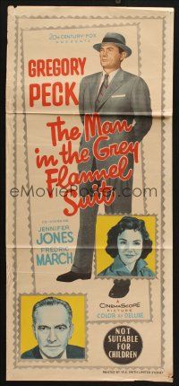 8c632 MAN IN THE GRAY FLANNEL SUIT Aust daybill '56 Gregory Peck, Jennifer Jones, Fredric March