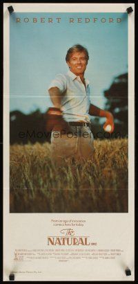 8c664 NATURAL Aust daybill '84 best image of Robert Redford throwing baseball in field!