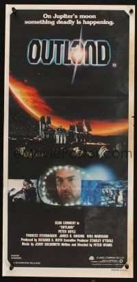 8c690 OUTLAND Aust daybill '81 Sean Connery, something deadly is happening on Jupiter's moon!