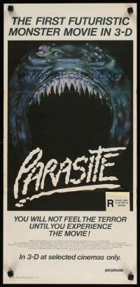 8c699 PARASITE Aust daybill '82 Demi Moore, the first futuristic monster movie in 3-D!