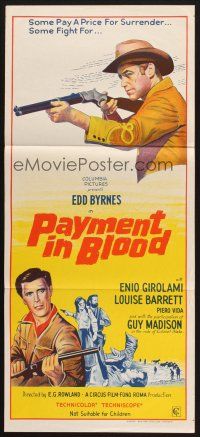 8c703 PAYMENT IN BLOOD Aust daybill '67 spaghetti western, the war for revenge goes on!