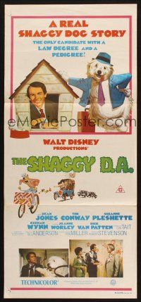 8c800 SHAGGY D.A. Aust daybill '76 Dean Jones, Walt Disney, it's laughter by the pound!