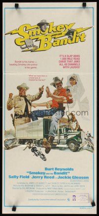 8c820 SMOKEY & THE BANDIT Aust daybill '77 art of Burt Reynolds, Sally Field & Jackie Gleason!