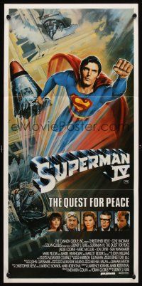8c860 SUPERMAN IV Aust daybill '87 great art of super hero Christopher Reeve by Daniel Goozee!