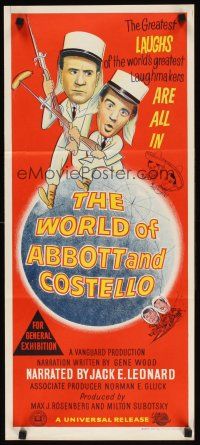 8c984 WORLD OF ABBOTT & COSTELLO Aust daybill '65 Bud & Lou are the greatest laughmakers!