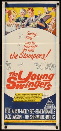 8c997 YOUNG SWINGERS Aust daybill '63 it's a real hot Hootenanny with a bundle of young swingers!