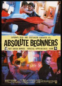 8c083 ABSOLUTE BEGINNERS German '86 David Bowie stars, cool image of girls at bar!