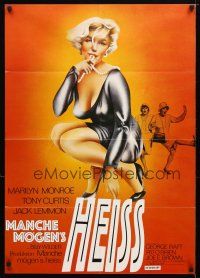 8c149 SOME LIKE IT HOT German R1971 sexy Marilyn Monroe with Tony Curtis & Jack Lemmon in drag!