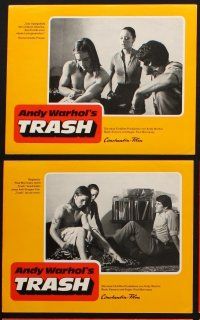 8c200 ANDY WARHOL'S TRASH 13 German LCs '71 images of Joe Dallessandro, Warhol classic!