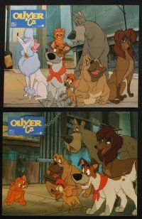 8c203 OLIVER & COMPANY 12 German LCs '88 Walt Disney cats & dogs in New York City!