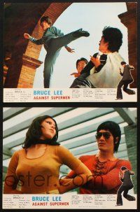 8c006 BRUCE LEE AGAINST SUPERMEN 8 Hong Kong LCs '76 Yi Tao Chang in action in title role!