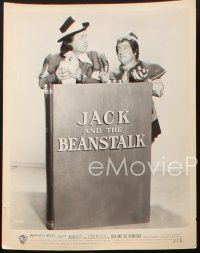 8d866 JACK & THE BEANSTALK 3 8x10 stills '52 wacky posed portraits of Bud Abbott & Lou Costello!
