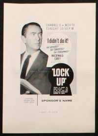 8d675 LOCK-UP 5 TV 8x10 stills '59 Macdonald Carey as the lawyer who helps the unjustly accused!