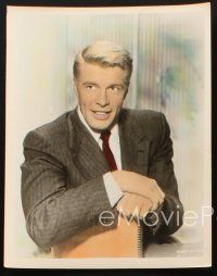8d288 ROBERT HORTON 3 color 8x10 stills '50s head & shoulders smiling portraits of the actor!