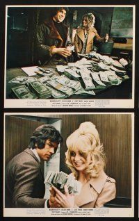 8d025 $ 11 color 8x10 stills '71 bank robbers Warren Beatty & sexy Goldie Hawn!
