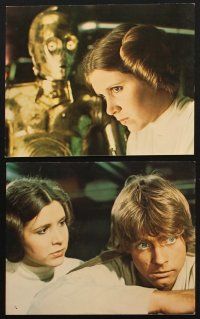 8d186 STAR WARS 8 color deluxe 8x10 stills '77 Luke Skywalker, Obi-Wan, Darth Vader, Han Solo, Leia