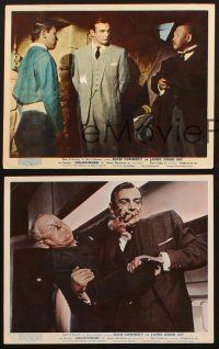 8d284 GOLDFINGER 3 color English FOH LCs '64 Sean Connery, Honor Blackman, Gert Frobe, Sakata!