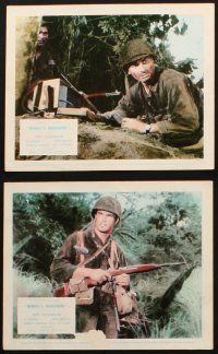 8d214 MERRILL'S MARAUDERS 7 color English FOH LCs '62 Sam Fuller, Jeff Chandler, true WWII story!