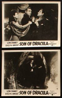 8d525 SON OF DRACULA 7 English FOH LCs R50s Lon Chaney Jr. as Count Alucard in Universal horror!