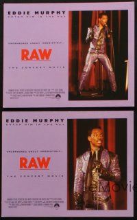 8d272 RAW 4 8x10 mini LCs '87 Eddie Murphy stand up comedy live on stage uncensored & uncut!