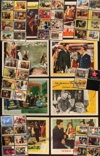 8e021 LOT OF 57 LOBBY CARDS '50s-70s Burt Lancaster, Raquel Welch, James Cagney & much more!