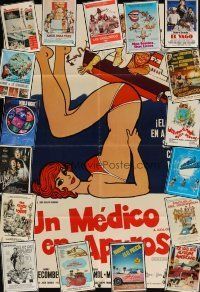 8e037 LOT OF 19 FOLDED SPANISH & ARGENTINEAN POSTERS '60s-90s with some great different art!