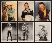 8e077 LOT OF 6 ROY ROGERS B/W & COLOR REPRO 8x10 STILLS '80s wonderful images of the cowboy star