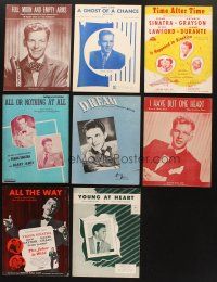 8e042 LOT OF 8 FRANK SINATRA SHEET MUSIC '40s-50s Time After All Or Nothing At All & more!