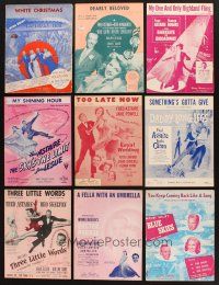 8e041 LOT OF 9 FRED ASTAIRE SHEET MUSIC '40s White Christmas, Something's Gotta Give & more!