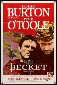 8f049 BECKET 1sh '64 Richard Burton in the title role, Peter O'Toole, John Gielgud!
