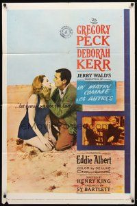 8f056 BELOVED INFIDEL 1sh '59 Gregory Peck as F. Scott Fitzgerald & Deborah Kerr as Sheila Graham!