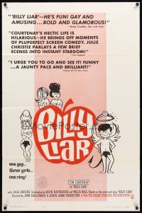 8f066 BILLY LIAR 1sh '64 John Schlesinger, early Julie Christie, cool Adam & Eve art!