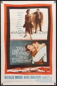 8f080 BOMBERS B-52 1sh '57 sexy Natalie Wood & Karl Malden, No Sleep Till Dawn!