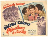 8g368 ADVENTURES OF A ROOKIE TC '43 Wally Brown & Alan Carney, the screen's new scream team!