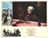 8g561 ANNE OF THE THOUSAND DAYS LC #4 '70 close up of Genevieve Bujold praying at altar!