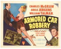 8g006 ARMORED CAR ROBBERY TC '50 art of Charles McGraw & sexy showgirl Adele Jergens!
