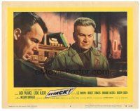 8g566 ATTACK LC #8 '56 Robert Aldrich, c/u of WWII soldiers Lee Marvin & Eddie Albert!