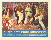 8g567 ATTACK OF THE CRAB MONSTERS LC '57 Russell Johnson, Richard Garland & another trapped!