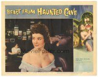 8g578 BEAST FROM HAUNTED CAVE LC #3 '59 Roger Corman, c/u of pretty Sheila Carol in low-cut dress!