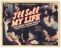 8g027 I'LL SELL MY LIFE TC '41 Rose Hobart, Michael Whalen, cool crime montage!