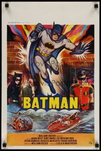 8j356 BATMAN Belgian R70s DC Comics, great image of Adam West & Burt Ward w/villains!