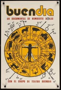 8j010 BUEN DIA Cuban '90s Good Day, Solas documentary, really cool silkscreen art of Zodiac signs!