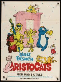 8j483 ARISTOCATS Danish '71 Walt Disney feline jazz musical cartoon, great colorful image!