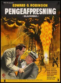 8j498 BLACKMAIL Danish R60s Edward G. Robinson escapes from a chain gang, but gets revenge!