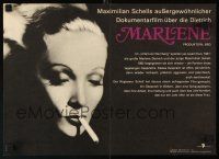8j040 MARLENE East German 12x19 '85 Maximilian Schell's Dietrich biography, cool portrait!